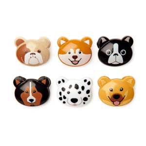 Kikkerland Dog Head Bag Clips set of 6