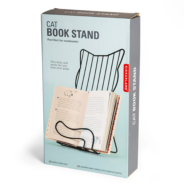 Kikkerland Metal Cat Book Stand - Image 2
