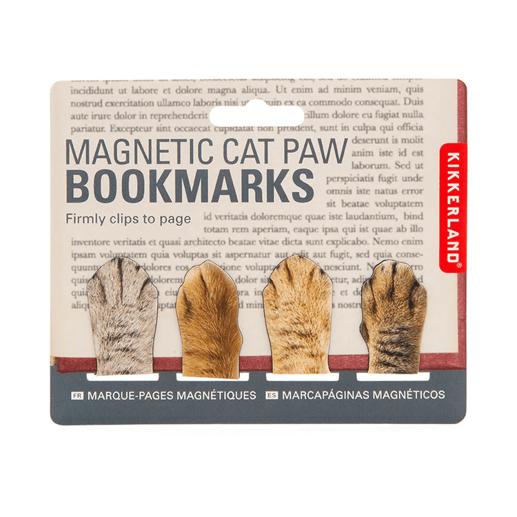 Kikkerland Magnetic Cat Paw Bookmarks set of 4 - Image 3