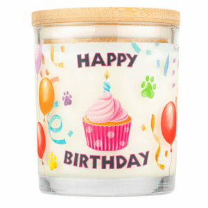 Pet House by One Fur All Happy Birthday Candle 9oz