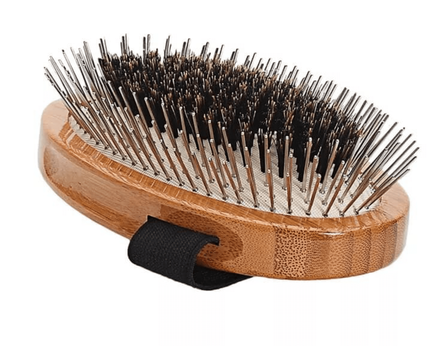 Bass Brush A5 Oval Boar/Wire Hybrid Groomer palm style - Image 2