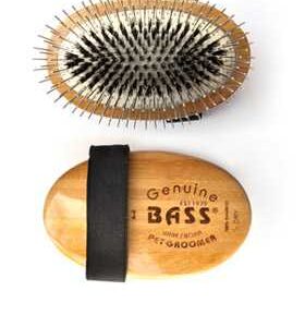 Bass Brush A5 Oval Boar/Wire Hybrid Groomer palm style