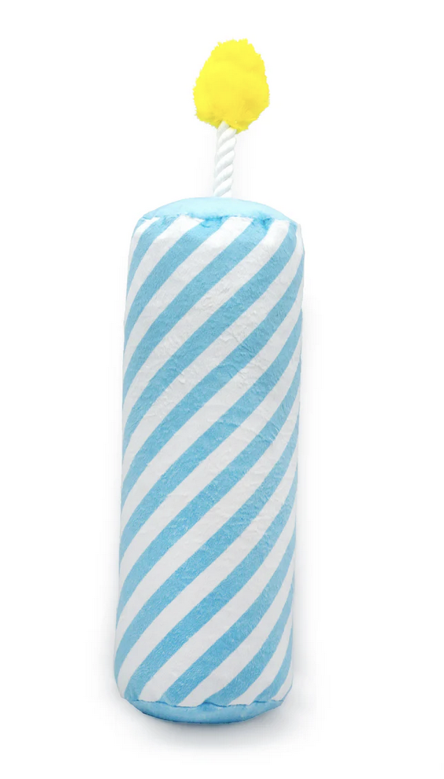 ThoozyPet Birthday Candle Plush Dog Toy with Rope 16"