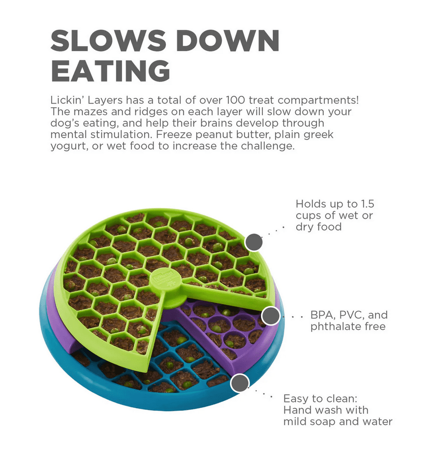 Nina Ottosson Dog Lickin' Layers Interactive Treat Puzzle Toy Level 2 - Image 3