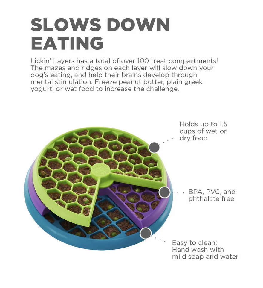 Nina Ottosson Dog Lickin' Layers Interactive Treat Puzzle Toy Level 2 - Image 2