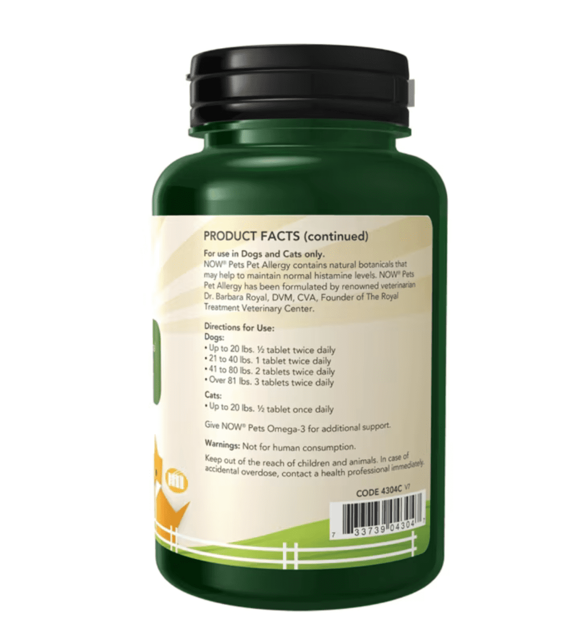NOW Pets Dog/Cat Pet Allergy 3.7oz 75 count - Image 3