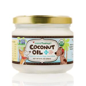 CocoTherapy Coconut Oil 8 ounce for Dogs & Cats