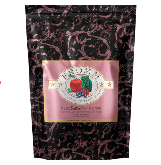 Fromm Four-Star Grain Free Beef Liva'ttini Veg Recipe Dry Cat Food