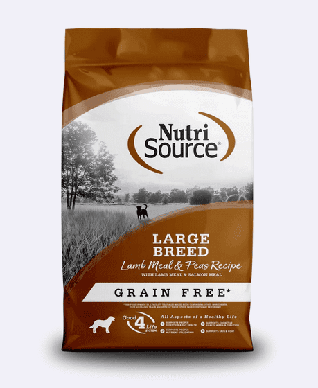 NutriSource Grain Free Large Breed Lamb & Pea Dry Dog Food 26lbs