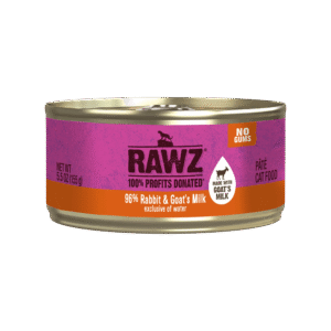 Rawz 96% Rabbit/Goat Milk Pate Wet Cat Food 5.5oz