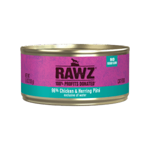 Rawz 96% Chicken & Herring Pate Wet Cat Food 5.5oz
