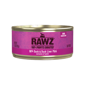 Rawz 96% Duck & Duck Liver Pate Wet Cat Food 5.5oz