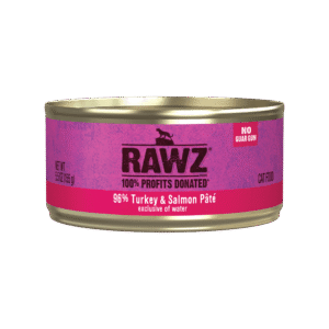 Rawz 96% Turkey & Salmon Pate Wet Cat Food 5.5oz