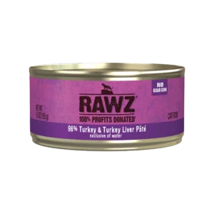 Rawz 96% Turkey & Turkey Liver Pate Wet Cat Food